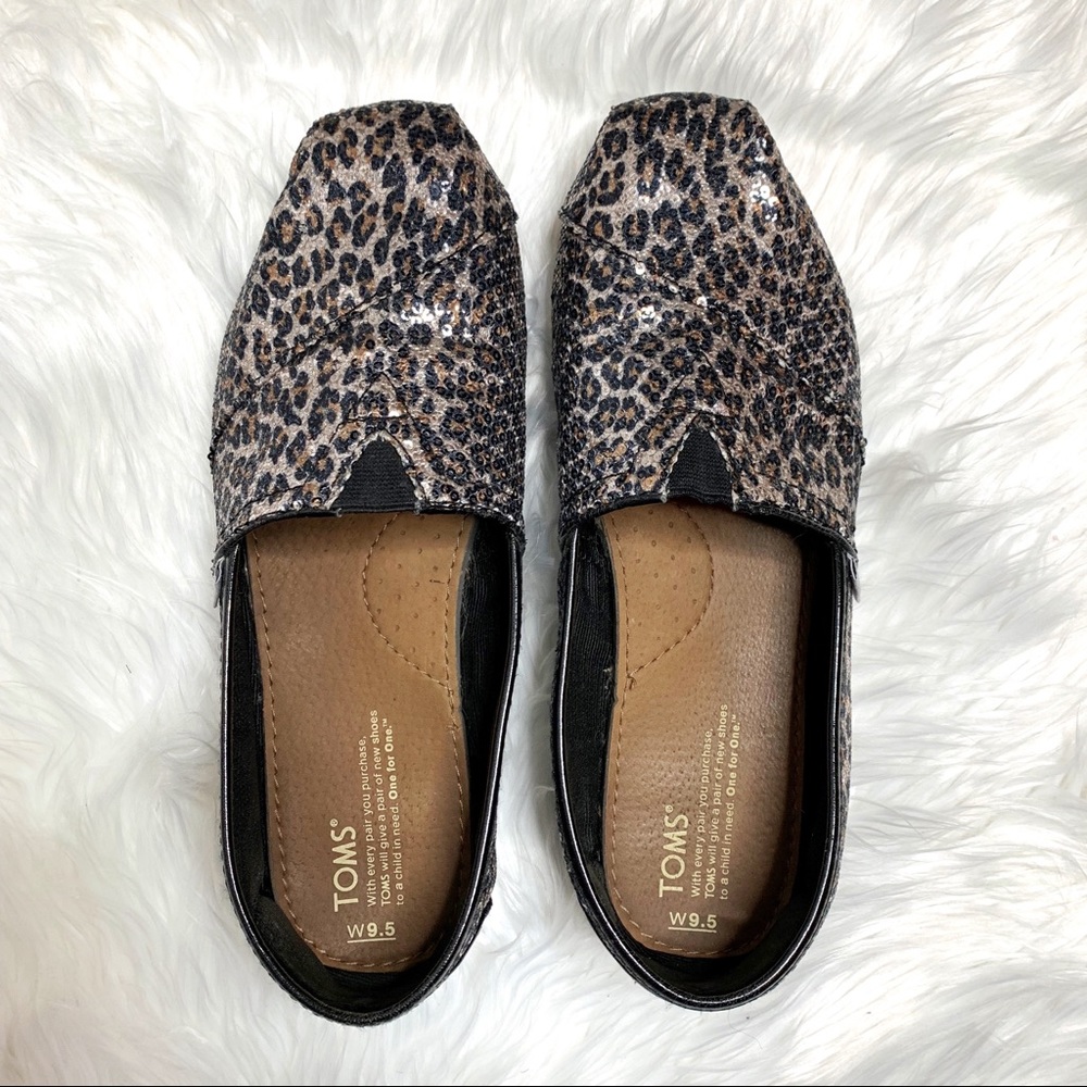 TOMS | Sparkly Sequin Leopard Print Toms